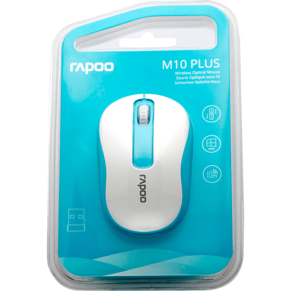 Мышь RAPOO M10 Plus Wireless Blue Тип сенсора оптический