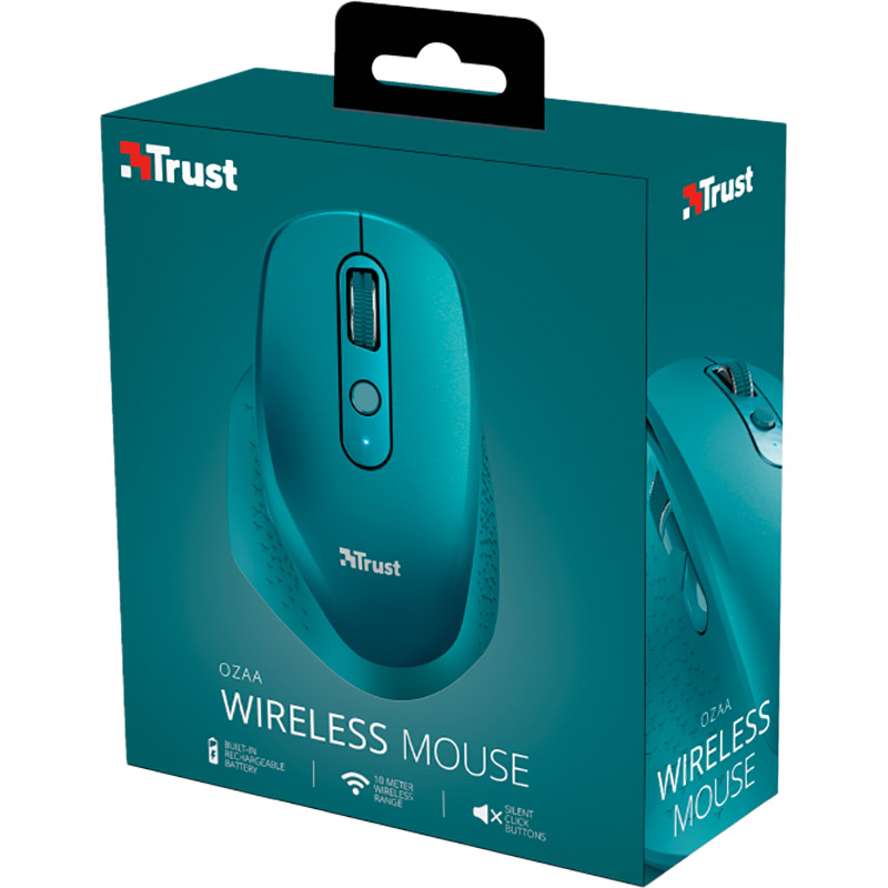 Фото Миша TRUST OZAA RECHARGEABLE WL Blue (24034)