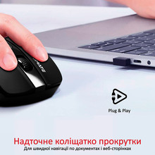 Мышь PROMATE Cursor Wireless Black (cursor.black)