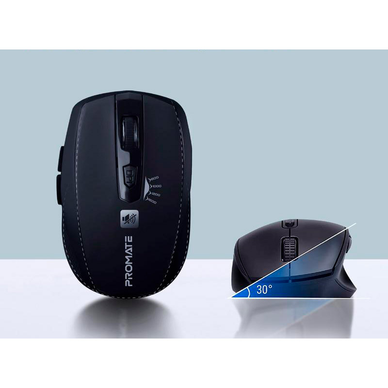 Мышь PROMATE Breeze Wireless Black (breeze.black) Разрешение сенсора 1600