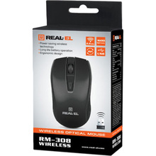 Миша REAL EL RM-308 Black USB (EL123200033)