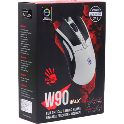 Фото Мышь A4TECH W90 Max Bloody Panda White