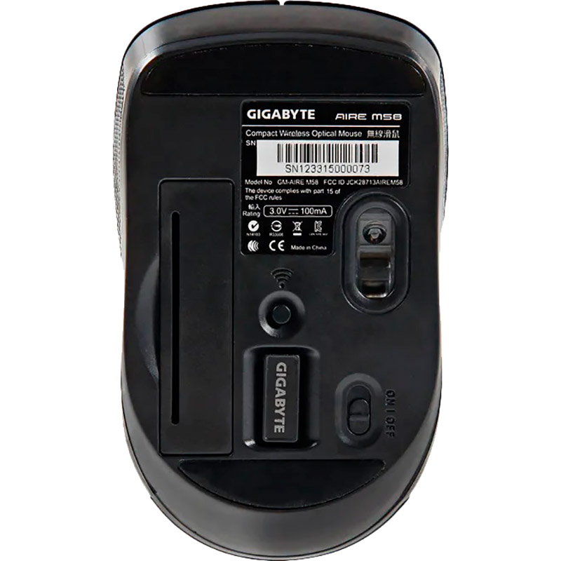 Миша GIGABYTE M58 USB Black (4719331547158) Тип сенсора лазерний