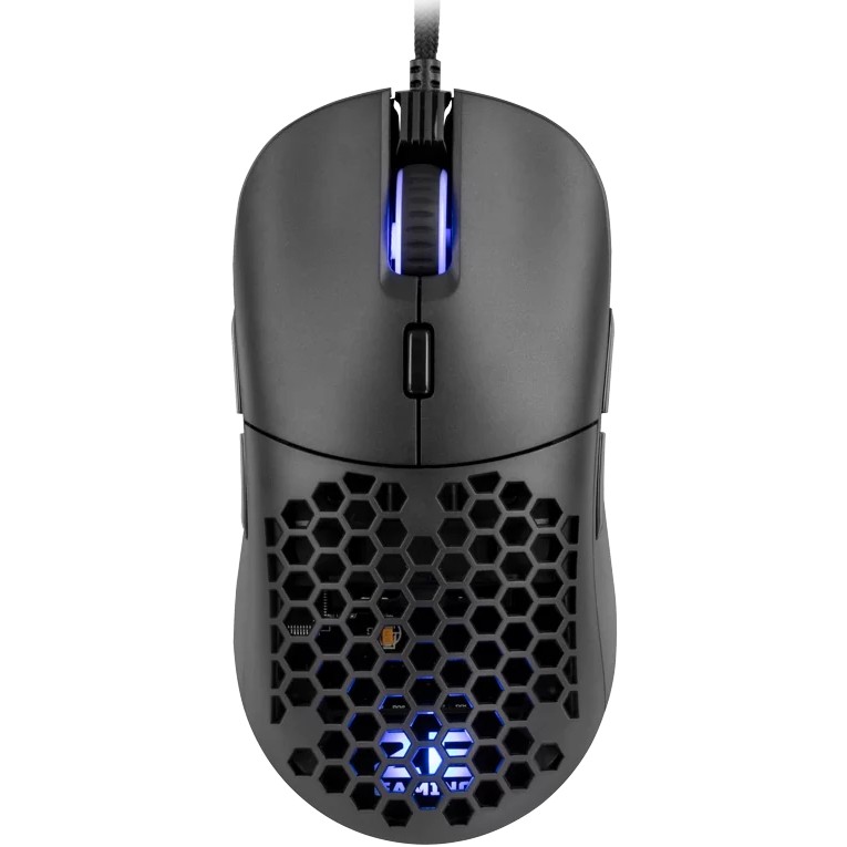 Миша 2E GAMING HyperDrive Pro RGB Black (2E-MGHDPR-BK) Комплектація миша, додаткові PTFE-глайди, заглушки для бічних кнопок – 2 пари, комплект вантажів, 2 змінні панелі (гладка та перфорована)