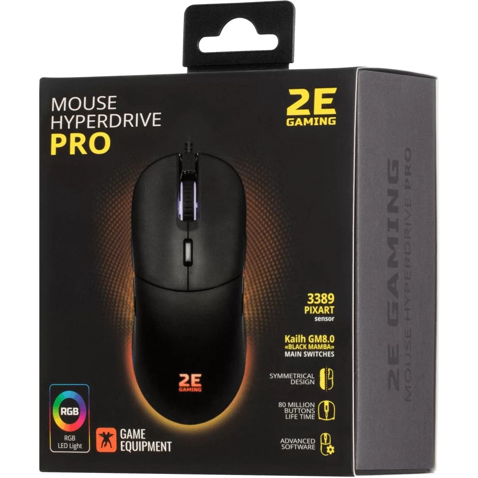 У Фокстрот Миша 2E GAMING HyperDrive Pro RGB Black (2E-MGHDPR-BK)