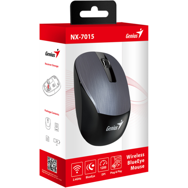 Мышь GENIUS NX-7015 IRON GREY NP (31030019400) Беспроводное подключение RF