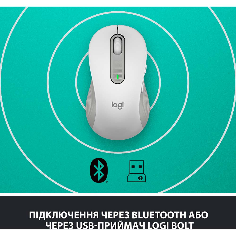 Мышь Logitech Signature M650 L Wireless Mouse LEFT Off-White (910-006240) Разрешение сенсора 2000