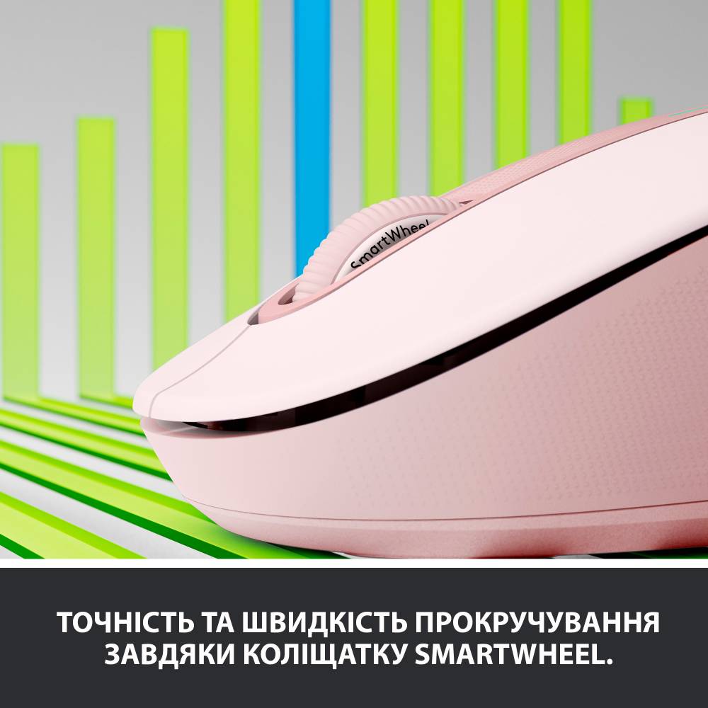 Миша LOGITECH Signature M650 Wireless Rose (910-006254) Тип підключення бездротове