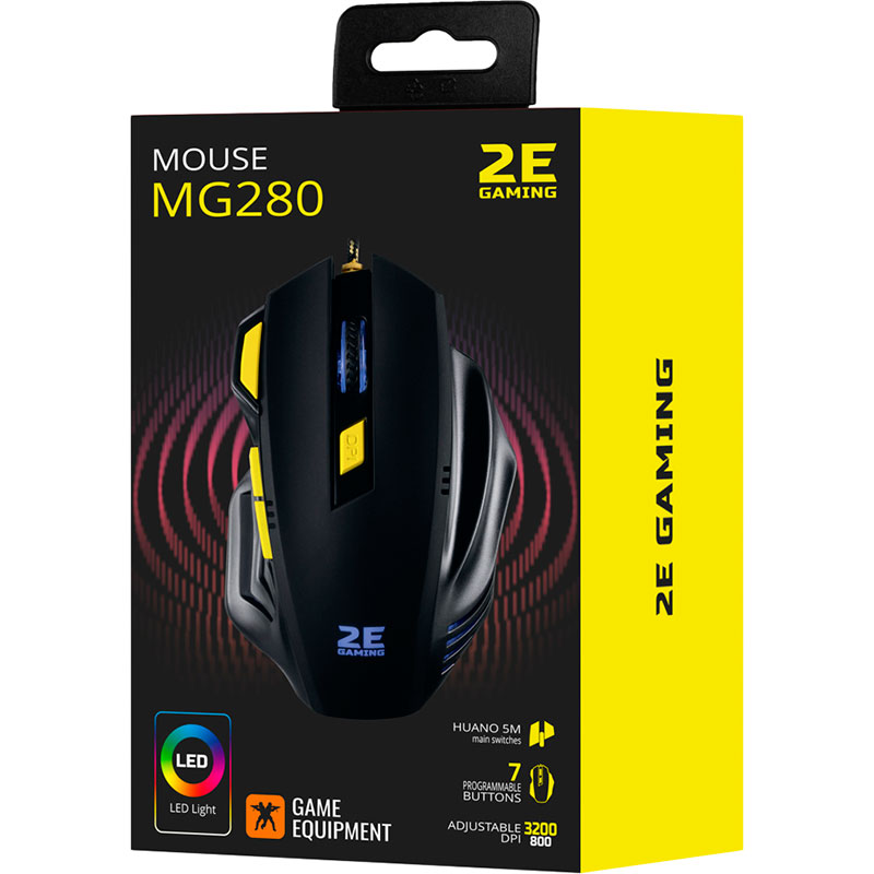 Мышь 2E GAMING MG280 LED USB Black Разрешение сенсора 3200