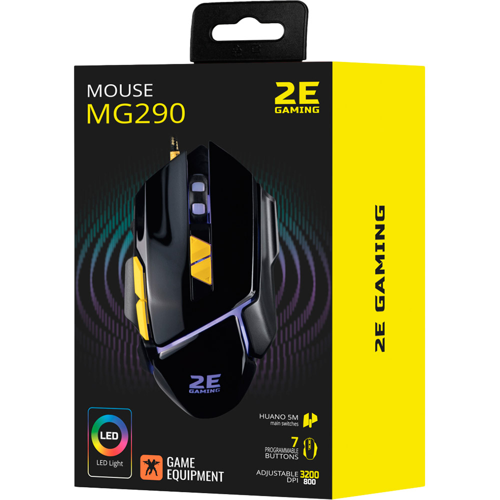 Мышь 2E GAMING MG290 LED USB Black Разрешение сенсора 3200