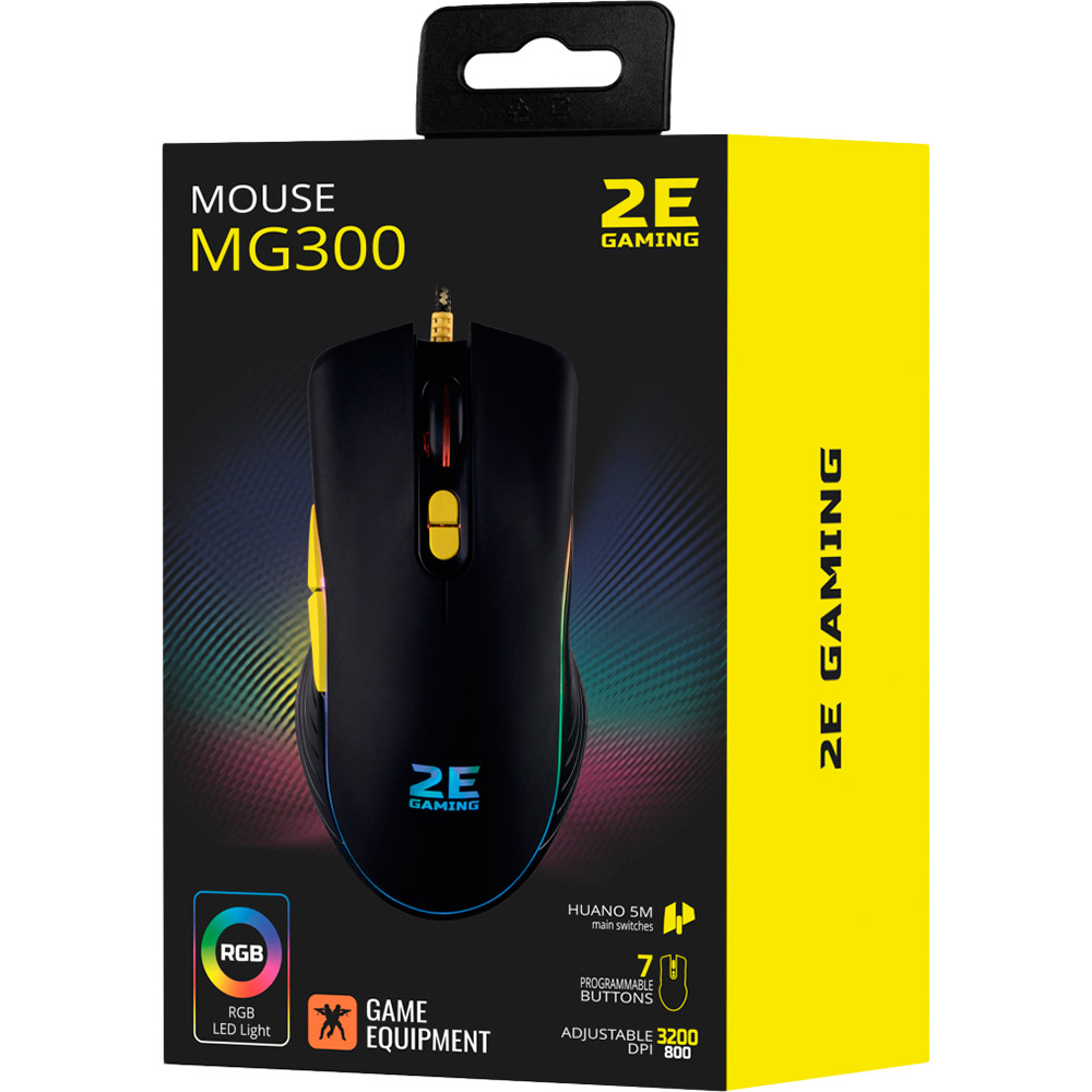 Мышь 2E GAMING MG300 RGB USB Black Разрешение сенсора 6400