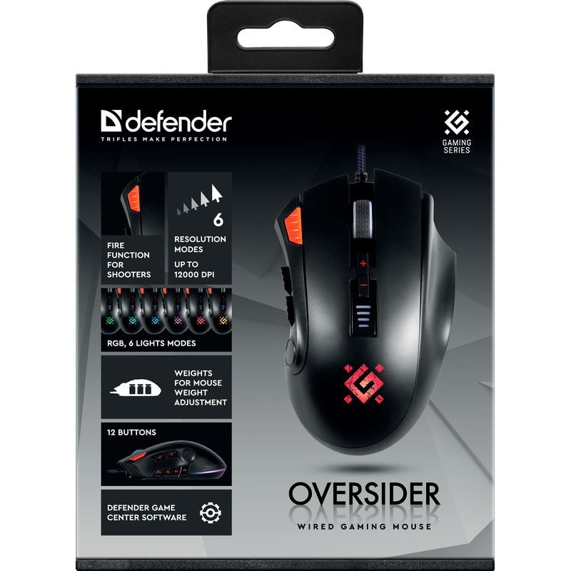 В Украине Мышь DEFENDER Oversider GM-917 RGB Black (52917)