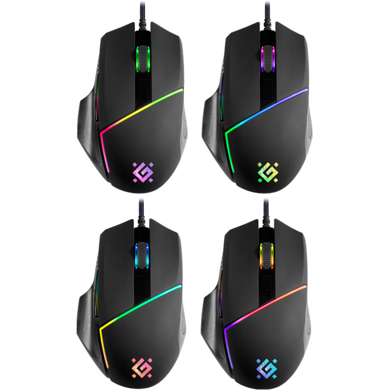 Мышь DEFENDER Warfame GM-880L RGB Black (52880) Тип сенсора оптический