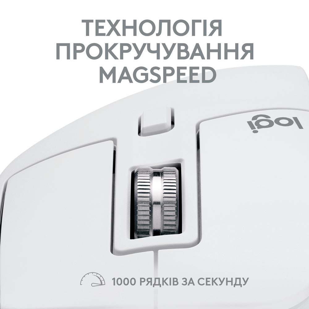Покупка Миша Logitech MX Master 3S для Mac Performance Wireless Mouse Pale Grey (910-006572)