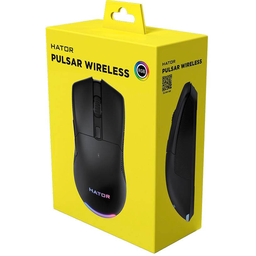 Фото Мышь Hator Pulsar Wireless Yellow (HTM-318)