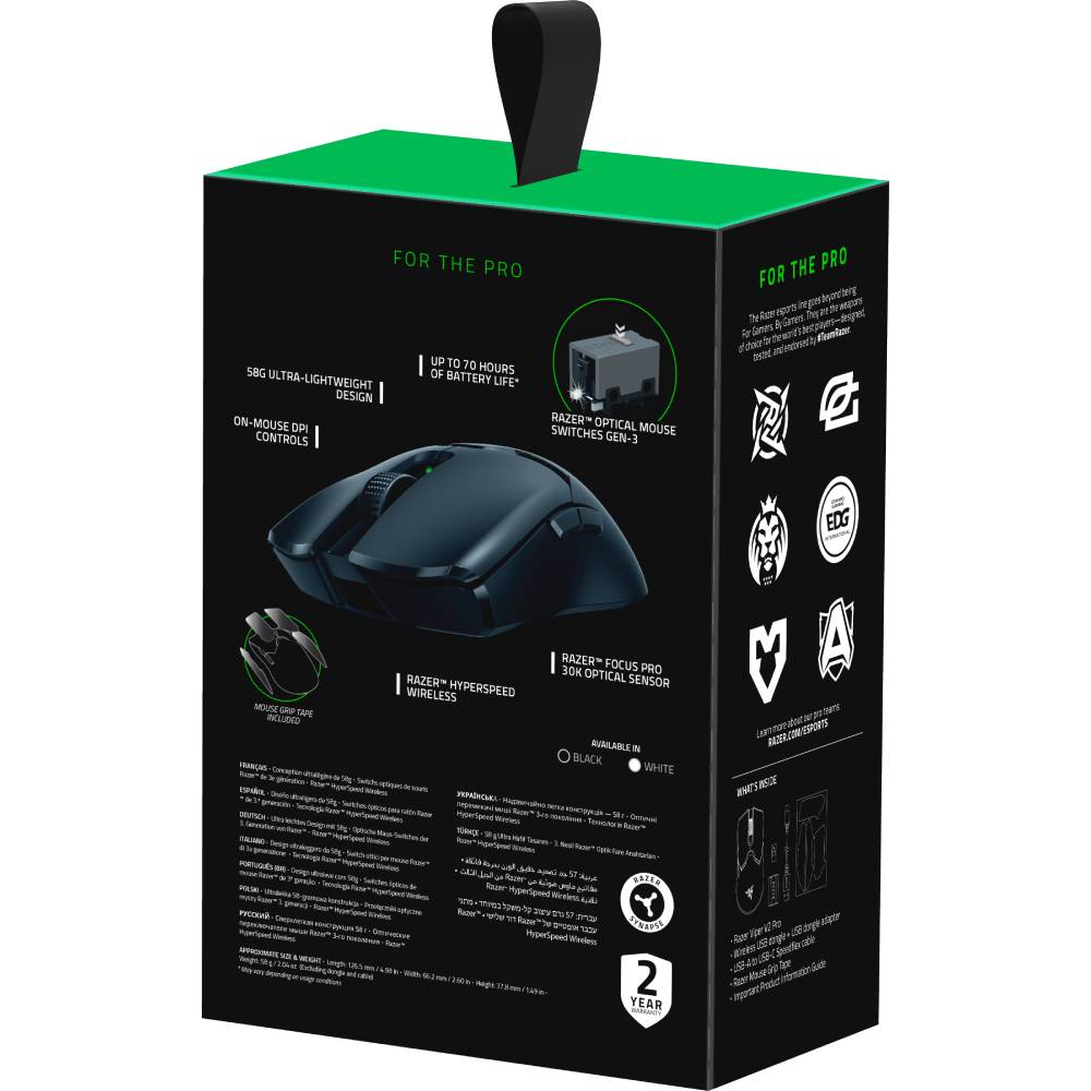 Изображение Мышь RAZER Viper V2 PRO Wireless Black (RZ01-04390100-R3G1)