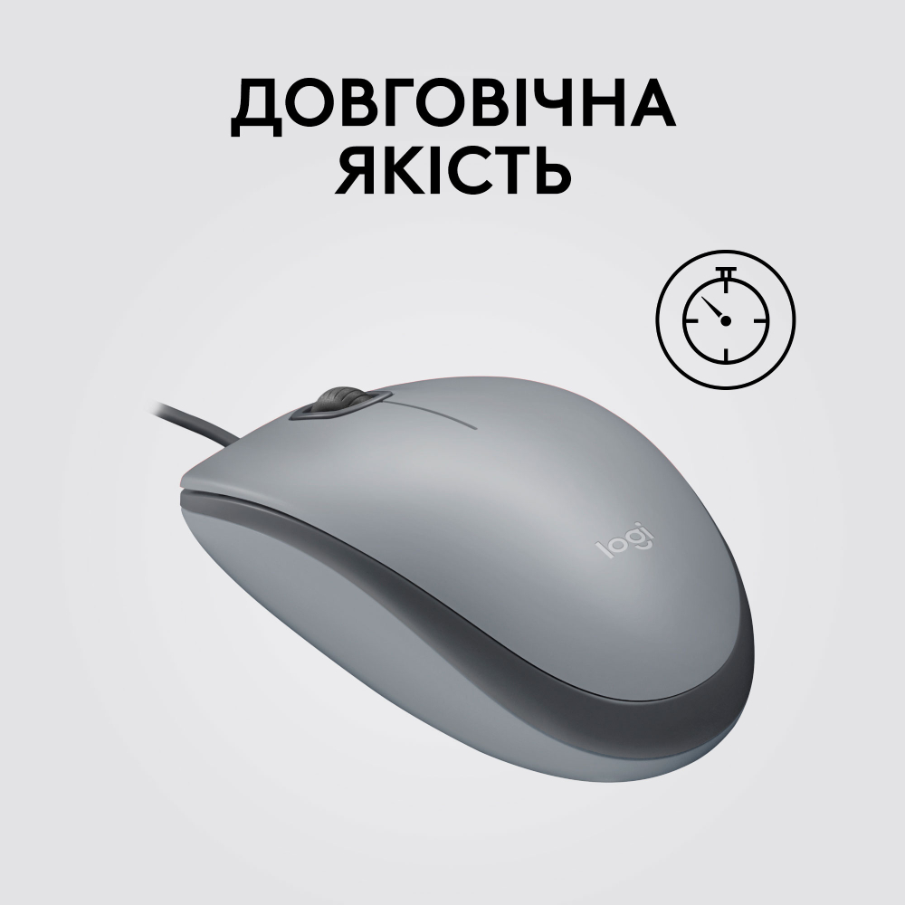 Зовнішній вигляд Миша LOGITECH M110 Silent USB Mid Gray (910-006760)