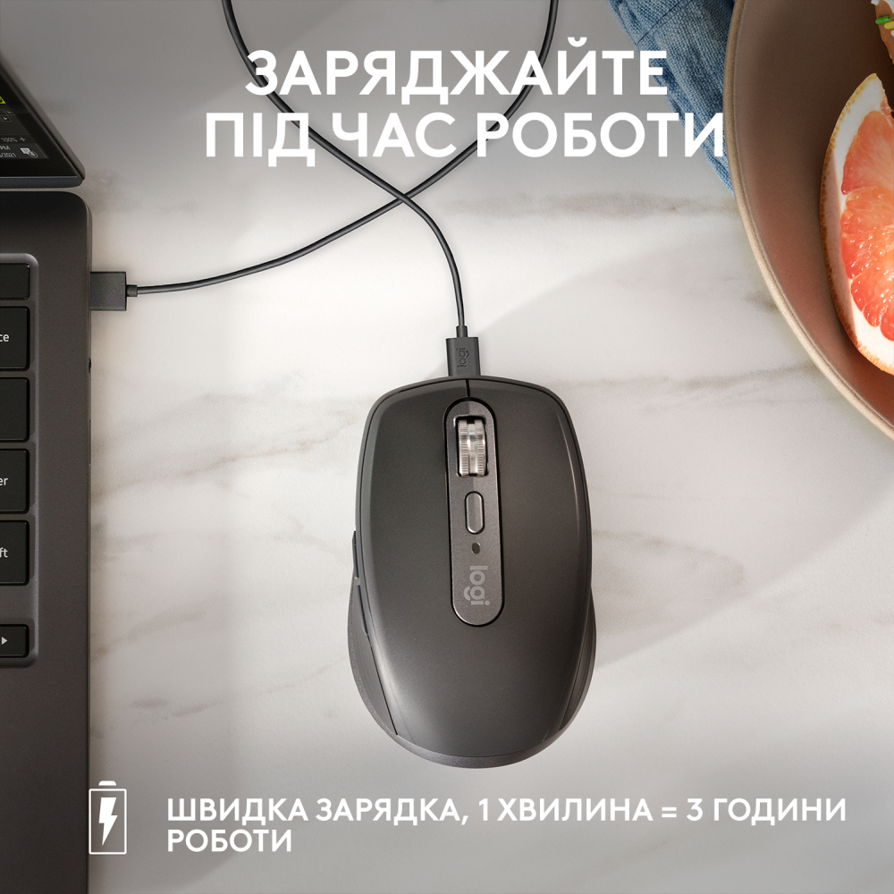 Зображення Миша LOGITECH MX Anywhere 3S Bluetooth Pale Grey (65 х 100.5 х 34.4)