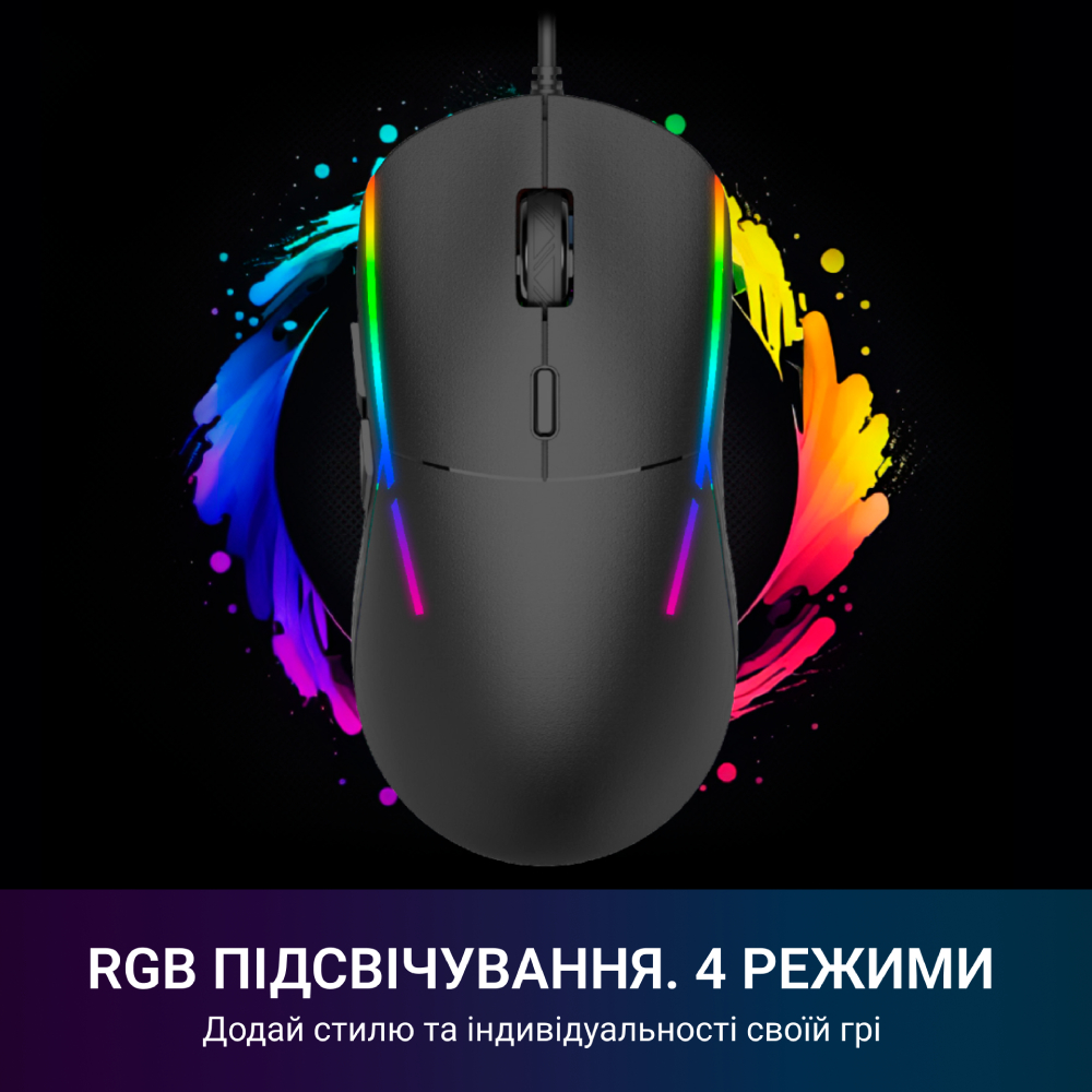 Фото Миша GAMEPRO GM400 USB Black RGB