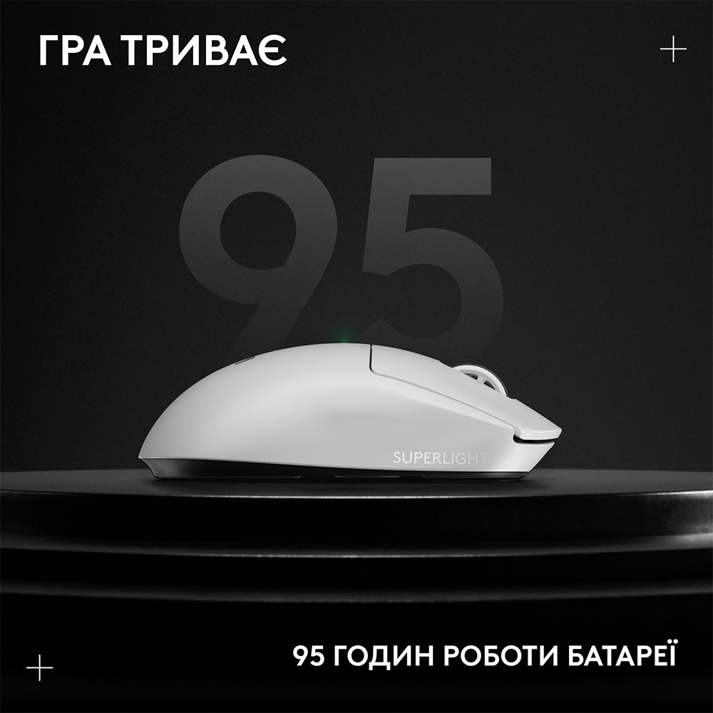 Мышь LOGITECH G Pro X Superlight 2 Lightspeed White (L910