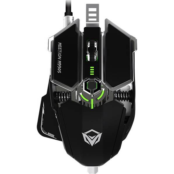 Мышь MEETION M990S RGB 4000DPI 9D USB Black (Mee-M990S)