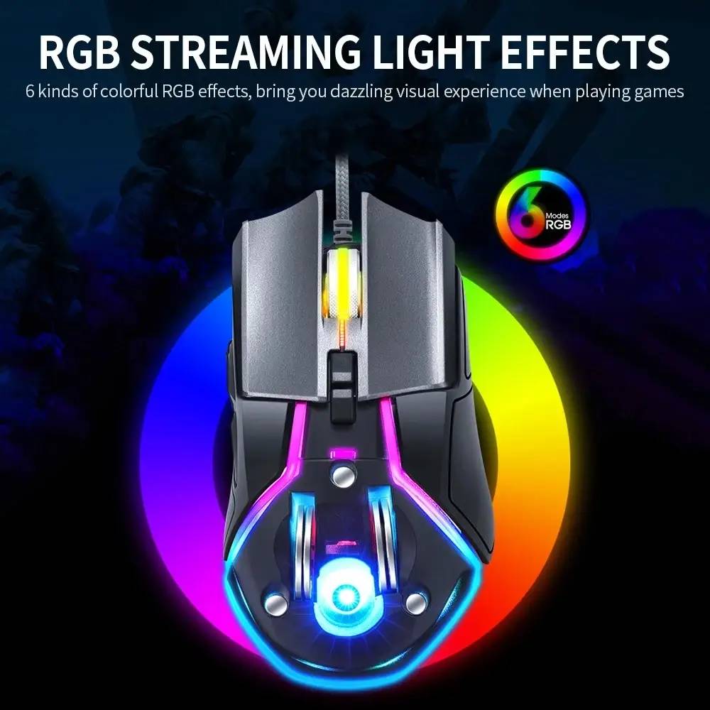 Мышь T-WOLF V11 RGB USB Black (TW-V11) Тип сенсора оптический