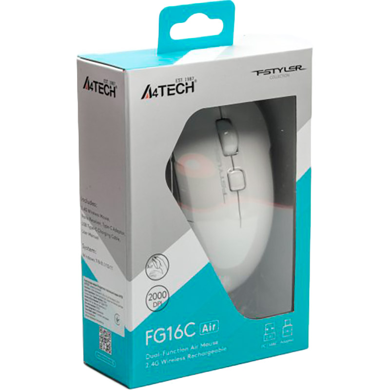 В Украине Мышь A4TECH Fstyler FG16C Air White