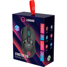 Мышь LORGAR Stricter 579 RGB LCD Wired USB Black (LRG-GMS579)