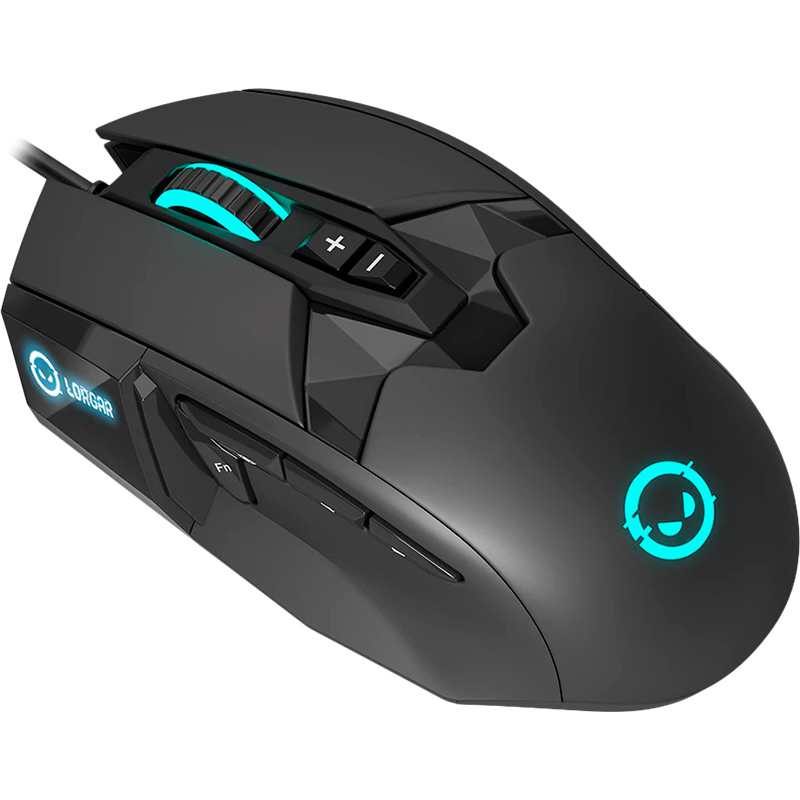 В Украине Мышь LORGAR Stricter 579 RGB LCD Wired USB Black (LRG-GMS579)