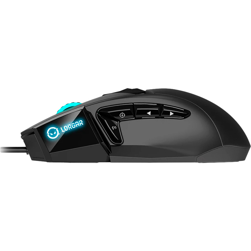 В Фокстрот Мышь LORGAR Stricter 579 RGB LCD Wired USB Black (LRG-GMS579)