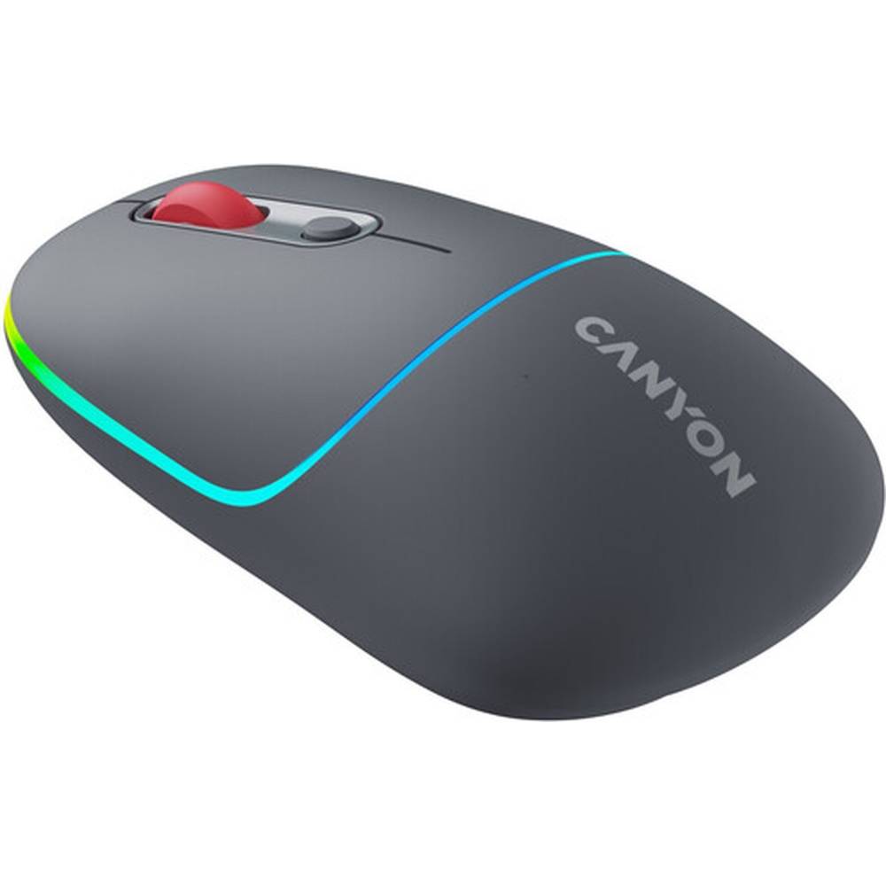 Миша CANYON MW-22 Dual Band RGB Wireless Dark Grey (CNS-CMSW22DG) Бездротове підключення Bluetooth + RF