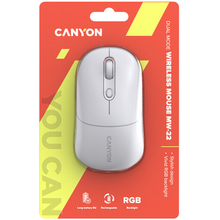 Миша CANYON MW-22 Dual Band RGB Wireless Snow White (CNS-CMSW22SW)