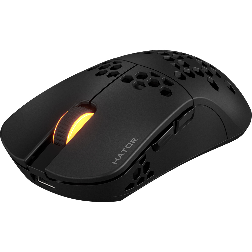 Мышь HATOR Stellar PRO Wireless Black (HTM-550) Комплектация Мышь HATOR Stellar Pro Wireless, 2.4ГГц передатчик, 2.1м съемный USB Type-A на USB Type-C паракорд кабель, Адаптер USB Type-A к USB Type-C, Комплект сменных 100% PTFE глайдов, Инструкция