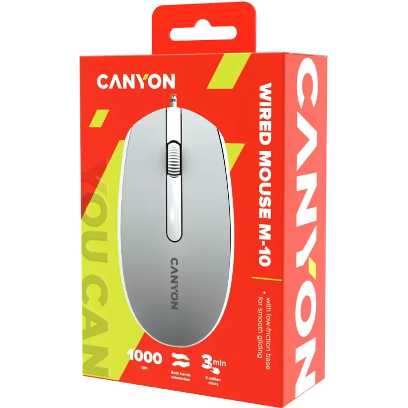 Замовити Миша CANYON M-10 USB Dark Grey (CNE-CMS10DG)