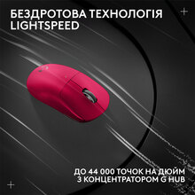 Миша LOGITECH G PRO X SUPERLIGHT 2 LIGHTSPEED Gaming, Magenta (910-006797)