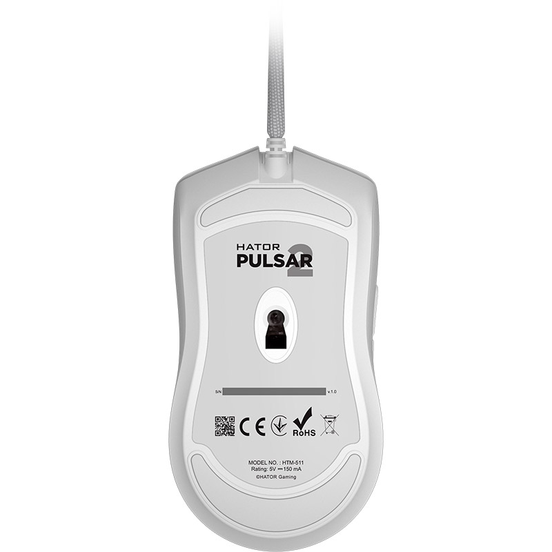 Мышь HATOR Pulsar 2 White (HTM-511) Проводное подключение USB