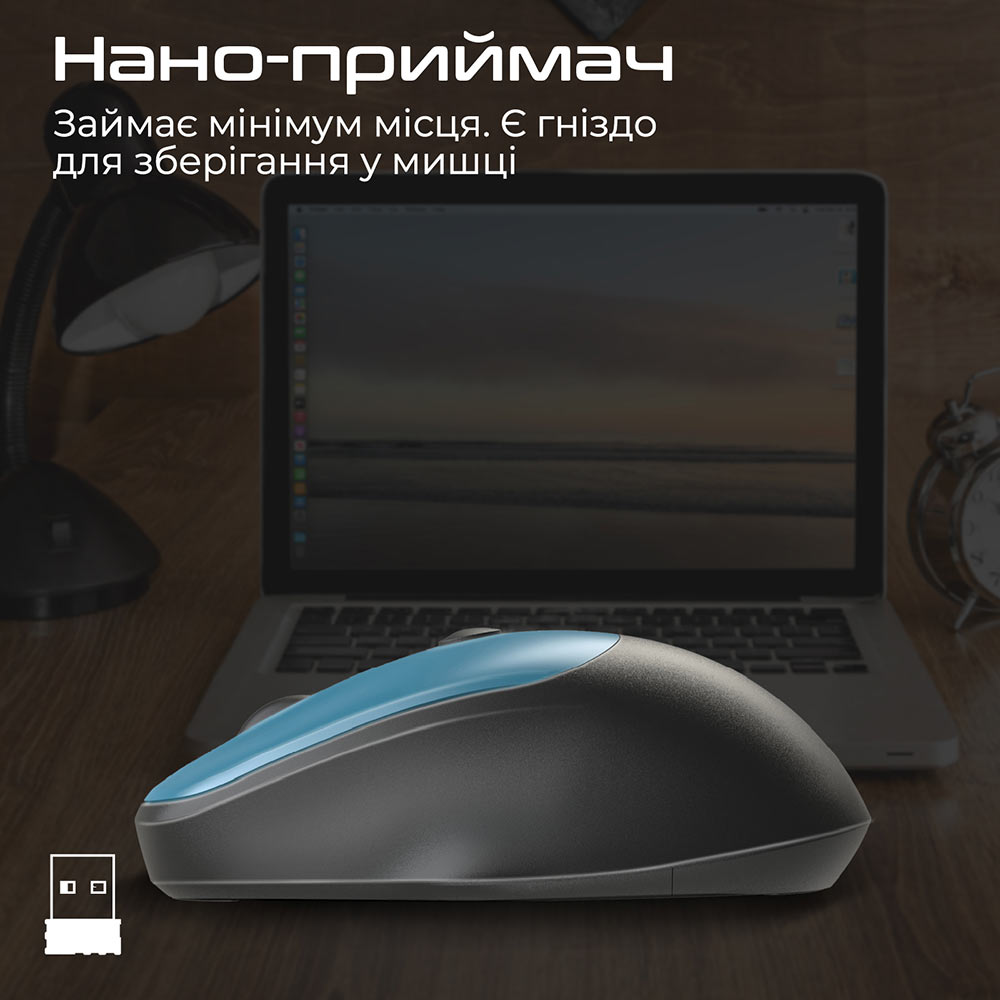 Заказать Мышь PROMATE Uniglide Wireless Blue (uniglide.blue)