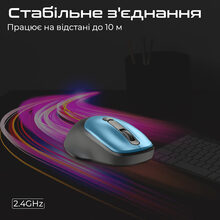 Мышь PROMATE Uniglide Wireless Blue (uniglide.blue)