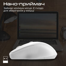 Миша PROMATE Uniglide Wireless White (uniglide.white)