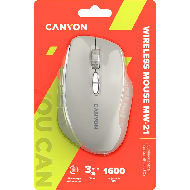 Зовнішній вигляд Миша CANYON MW-21 Cosmic Latte (CNS-CMSW21CL)