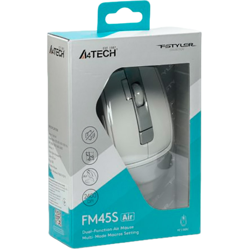 Заказать Мышь A4TECH Fstyler FM45S Air Silver White