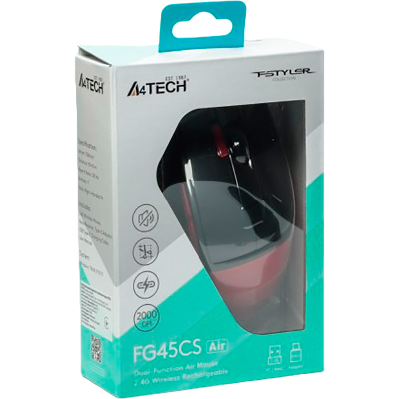 Покупка Миша A4TECH Fstyler FG45CS Air Sports Red