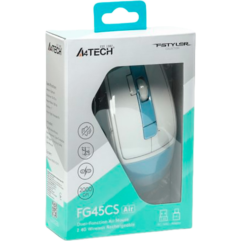 Покупка Миша A4TECH Fstyler FG45CS Air lcy Blue