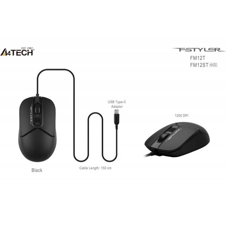 Покупка Мышь A4TECH Fstyler FM12ST Black