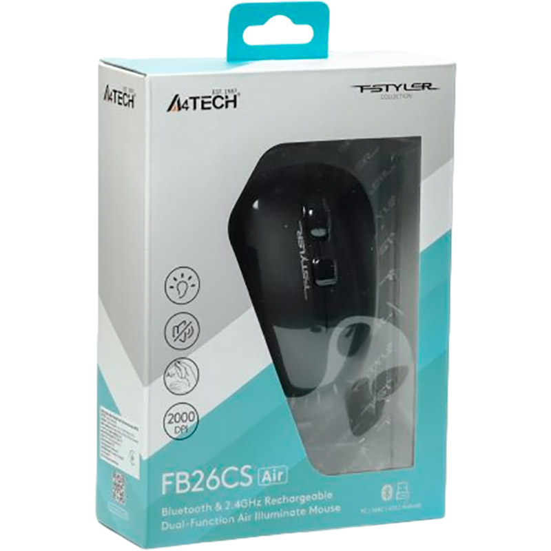 В Україні Миша A4TECH Fstyler FB26CS Air Smoky Grey