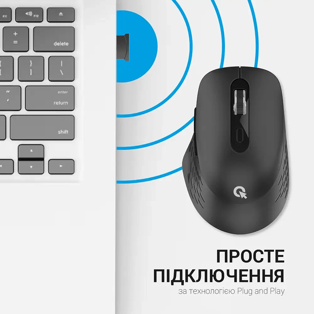 У Фокстрот Миша OFFICEPRO M230B Silent Click Wireless Black