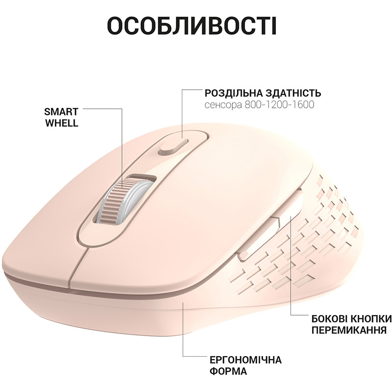 В интернет магазине Мышь OFFICEPRO M230P Silent Click Wireless Pink (M230P)