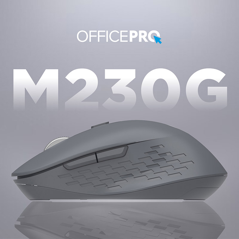 Миша OFFICEPRO M230G Silent Click Wireless Gray (M230G) Розподільча здатність сенсору 1600