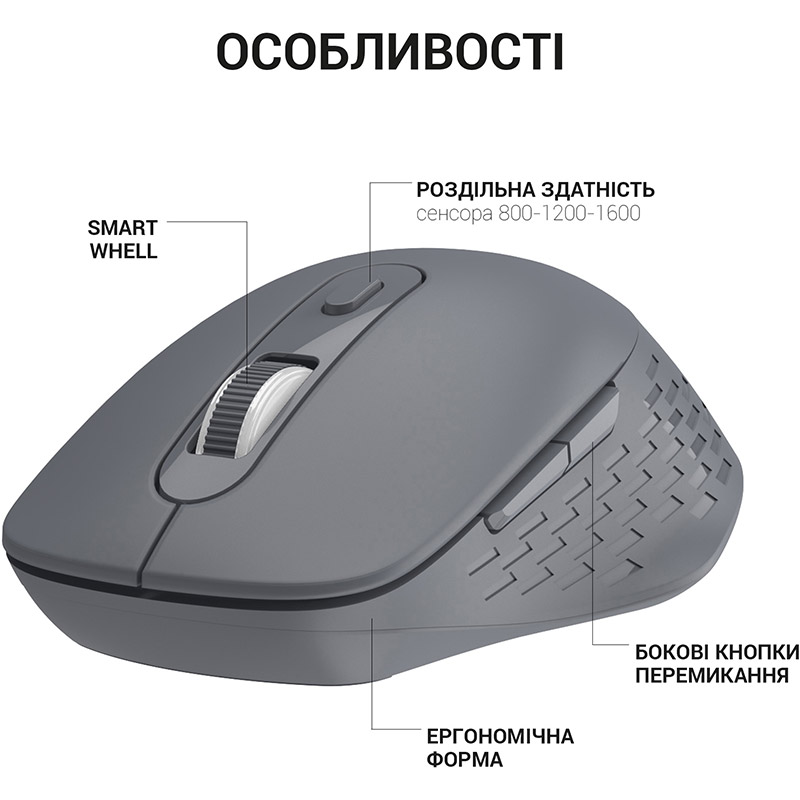 Покупка Миша OFFICEPRO M230G Silent Click Wireless Gray (M230G)