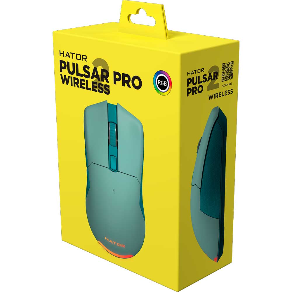 Внешний вид Мышь HATOR Pulsar 2 PRO Wireless mint (HTM-533)